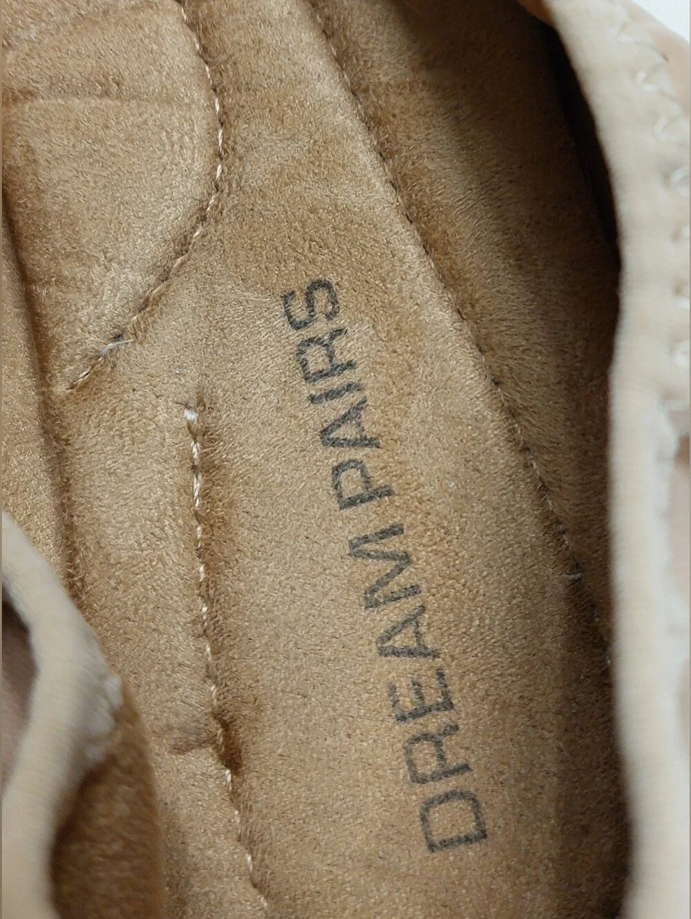Dream Pairs Beige/Tan Elastic Ballet Flats